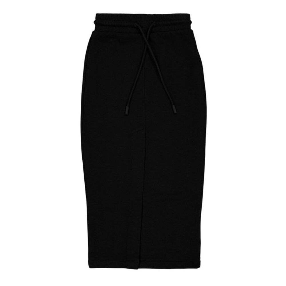Off White Womens/Ladies Textured Fleece Midi Skirt / Black/White